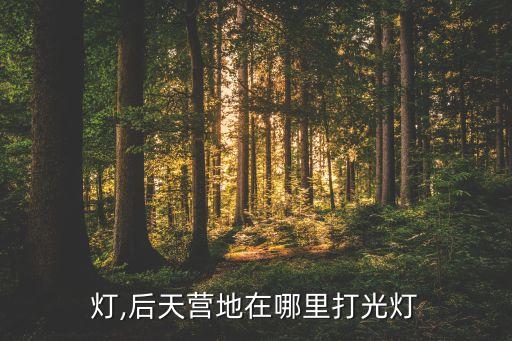 灯,后天营地在哪里打光灯