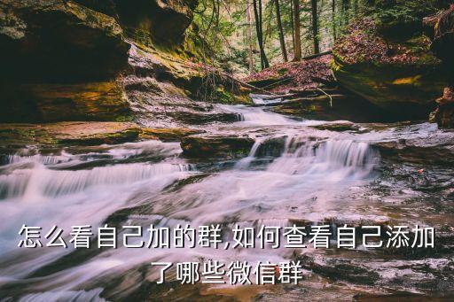 微信怎么看自己加的群,如何查看自己添加了哪些微信群?