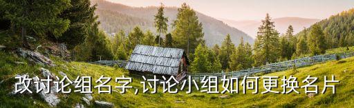 怎么改讨论组名字,讨论小组如何更换名片