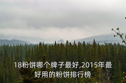 18粉饼哪个牌子最好,2015年最好用的粉饼排行榜