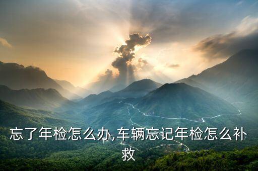 汽车忘了年检怎么办,车辆忘记年检怎么补救?