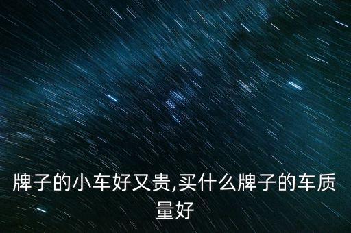 什么牌子的小车好又贵,买什么牌子的车质量好?