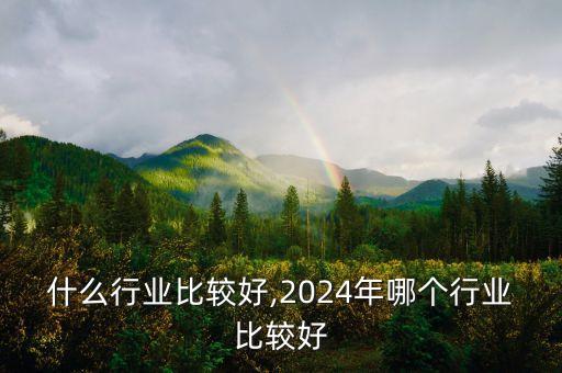 今年什么行业比较好,2024年哪个行业比较好?