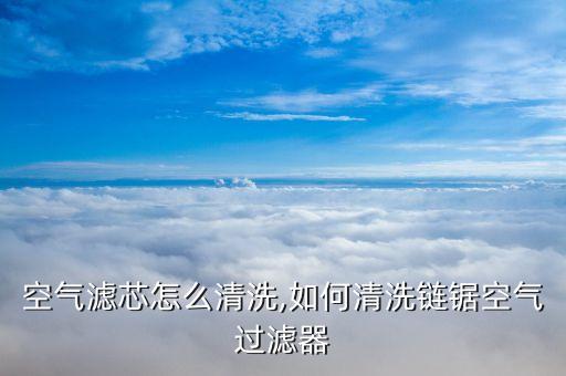 空气滤芯怎么清洗,如何清洗链锯空气过滤器