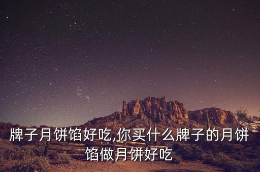 牌子月饼馅好吃,你买什么牌子的月饼馅做月饼好吃