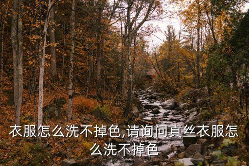 衣服怎么洗不掉色,请询问真丝衣服怎么洗不掉色