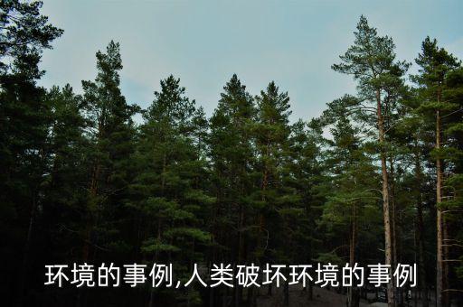 环境的事例,人类破坏环境的事例