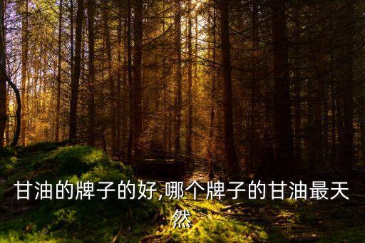 天然甘油的牌子的好,哪个牌子的甘油最天然?