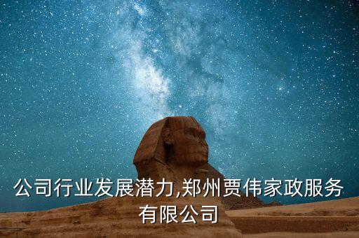 公司行业发展潜力,郑州贾伟家政服务有限公司