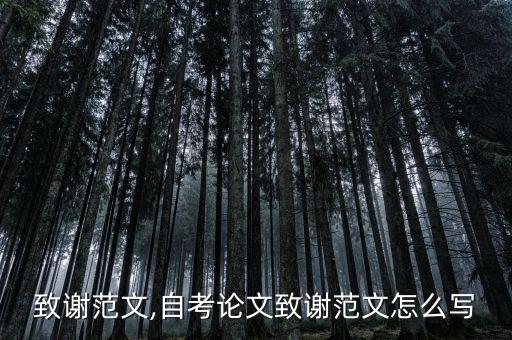 论文致谢范文,自考论文致谢范文怎么写?