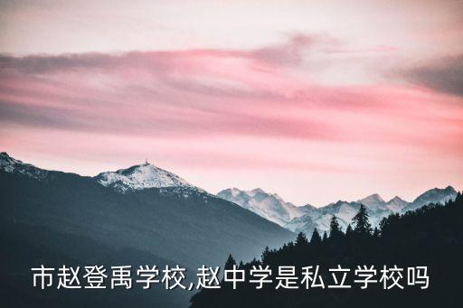 北京市赵登禹学校,赵中学是私立学校吗?