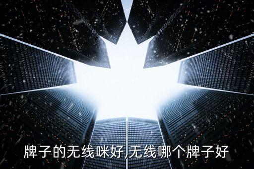牌子的无线咪好,无线哪个牌子好