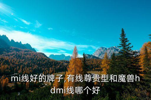 hdmi线好的牌子,有线尊贵型和魔兽hdmi线哪个好?