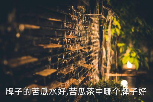 牌子的苦瓜水好,苦瓜茶中哪个牌子好