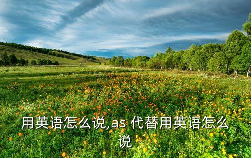 用英语怎么说,as 代替用英语怎么说