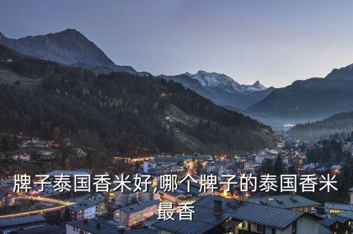 牌子泰国香米好,哪个牌子的泰国香米最香