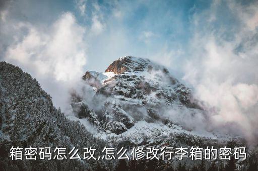 行李箱密码怎么改,怎么修改行李箱的密码?