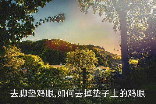 怎么去脚垫鸡眼,如何去掉垫子上的鸡眼?