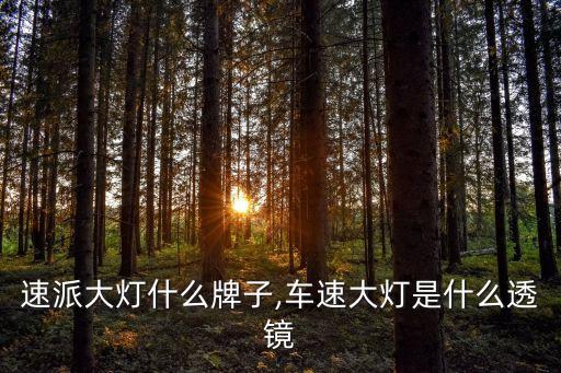 全新速派大灯什么牌子,车速大灯是什么透镜?