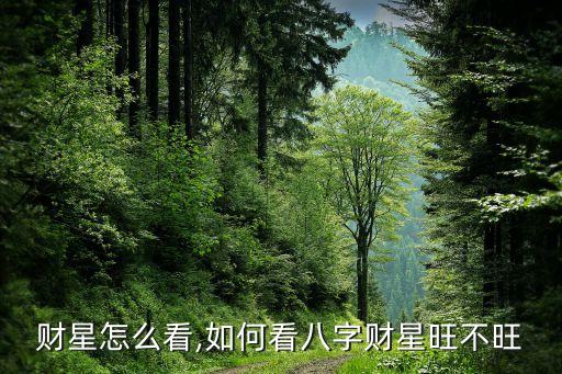 八字财星怎么看,如何看八字财星旺不旺?