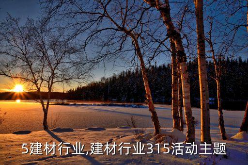 315建材行业,建材行业315活动主题