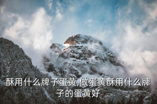 蛋黄酥用什么牌子蛋黄,做蛋黄酥用什么牌子的蛋黄好?