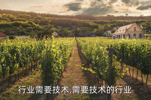 什么行业需要技术,需要技术的行业