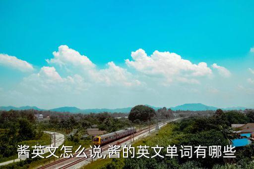 酱英文怎么说,酱的英文单词有哪些