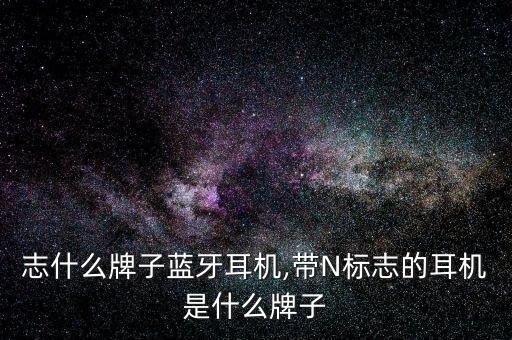 志什么牌子蓝牙耳机,带N标志的耳机是什么牌子