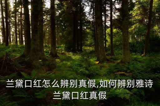 兰黛口红怎么辨别真假,如何辨别雅诗兰黛口红真假
