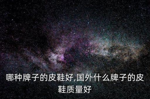 外国哪种牌子的皮鞋好,国外什么牌子的皮鞋质量好?