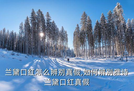 兰黛口红怎么辨别真假,如何辨别雅诗兰黛口红真假