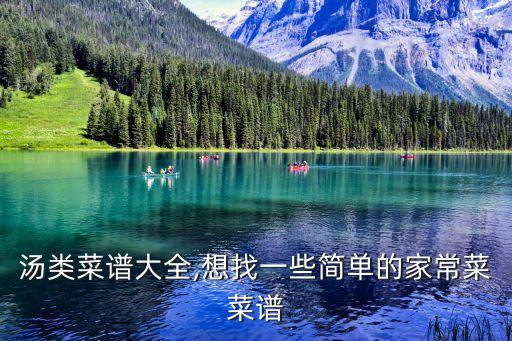 家常汤类菜谱大全,想找一些简单的家常菜菜谱