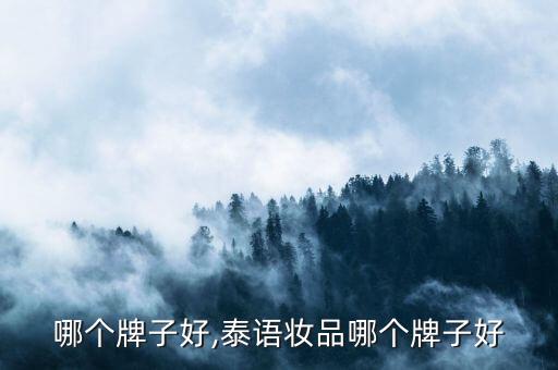 哪个牌子好,泰语妆品哪个牌子好
