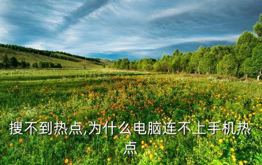 电脑搜不到热点,为什么电脑连不上手机热点?