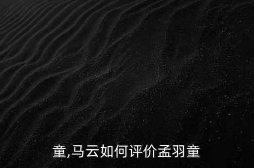 孟羽童,马云如何评价孟羽童