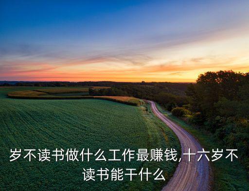 岁不读书做什么工作最赚钱,十六岁不读书能干什么