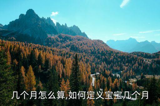几个月怎么算,如何定义宝宝几个月