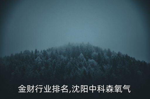 中科金财行业排名,沈阳中科森氧气