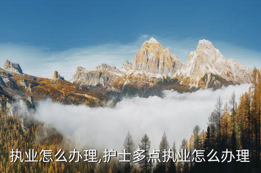 多点执业怎么办理,护士多点执业怎么办理