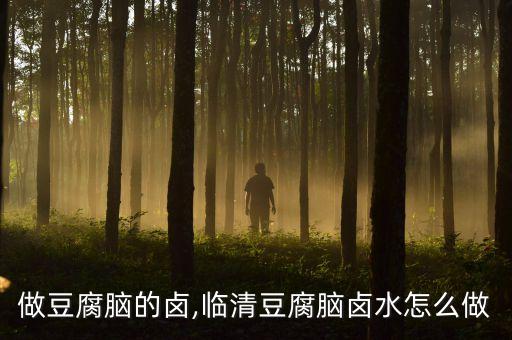 做豆腐脑的卤,临清豆腐脑卤水怎么做