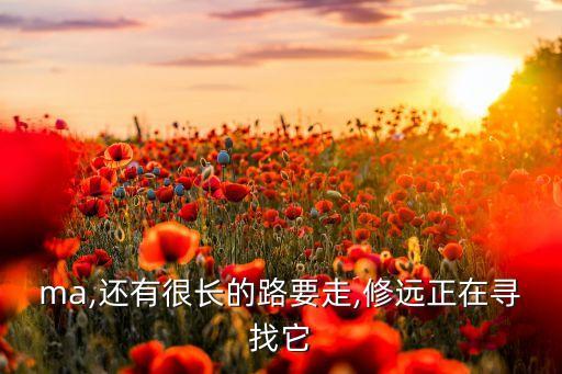 ma,还有很长的路要走,修远正在寻找它