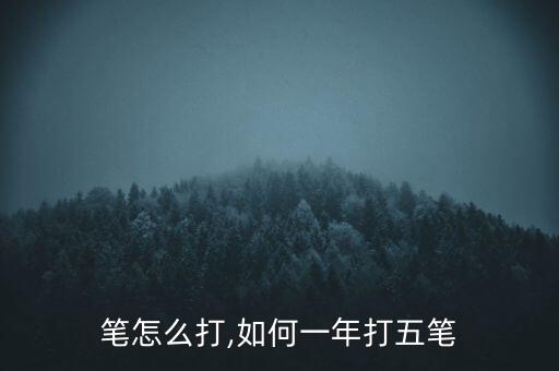 伞五笔怎么打,如何一年打五笔?