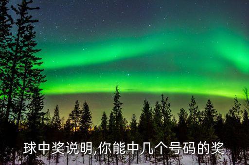球中奖说明,你能中几个号码的奖