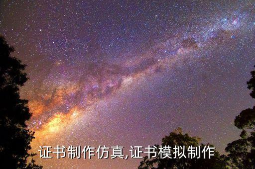 证书制作仿真,证书模拟制作