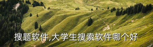 医学搜题软件,大学生搜索软件哪个好?