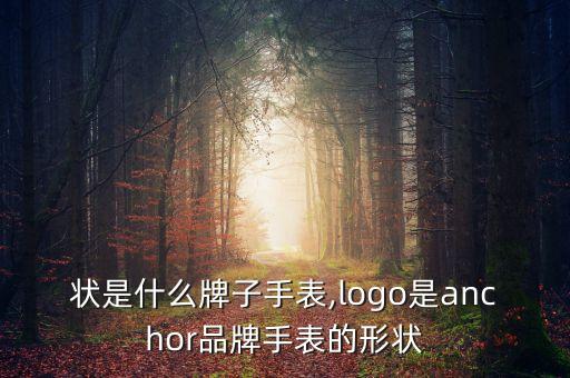 状是什么牌子手表,logo是anchor品牌手表的形状