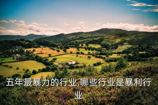 未来五年最暴力的行业,哪些行业是暴利行业?
