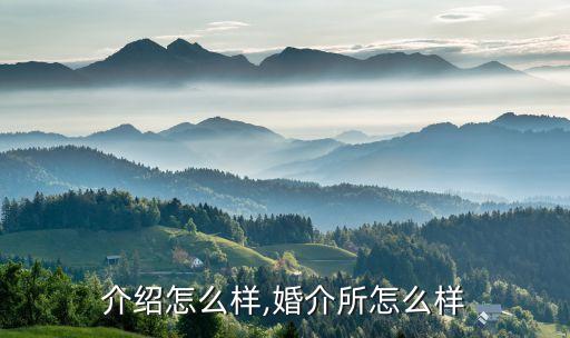 婚姻介绍怎么样,婚介所怎么样?