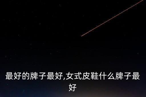 女鞋最好的牌子最好,女式皮鞋什么牌子最好?